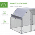 Load image into Gallery viewer, Galvanized Large Metal Chicken Coop Cage Walk-in Enclosure Poultry Hen Run House Playpen Rabbit Hutch with Cover for Outdoor Backyard 9.2' x 6.2' x 6.5' Silver
