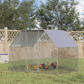 Load image into Gallery viewer, Galvanized Large Metal Chicken Coop Cage Walk-in Enclosure Poultry Hen Run House Playpen Rabbit Hutch with Cover for Outdoor Backyard 9.2' x 6.2' x 6.5' Silver
