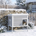 Load image into Gallery viewer, Outdoor Cat House Weatherproof with Removable Insulated Liner, Raised Wooden Cat House, Insulated Cat Shelter, Outdoor Use, Waterproof Asphalt Roof, Escape Door, Opening Top
