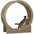 Load image into Gallery viewer, Cat Wheel for Indoor Cats, Cat Treadmill with Brake, Scratching Pads, Cat Exercise Wheel for Health - Walnut Brown
