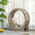 Load image into Gallery viewer, Cat Wheel for Indoor Cats, Cat Treadmill with Brake, Scratching Pads, Cat Exercise Wheel for Health - Walnut Brown
