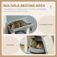 Load image into Gallery viewer, Cat Tree for Indoor Cats with Scratching Posts Pad, Kitten Tower with Bed Perch Ball Toy, 60 x 30 x 76 cm, Light Grey
