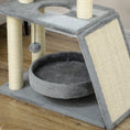 Load image into Gallery viewer, Cat Tree for Indoor Cats with Scratching Posts Pad, Kitten Tower with Bed Perch Ball Toy, 60 x 30 x 76 cm, Light Grey
