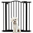 Load image into Gallery viewer, Pressure Fit Dog Stair Gate No Drilling Safety Gate Auto Close for Doorways, Hallways, 74-80cm Adjustable, 78cm Tall, Black
