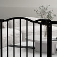 Load image into Gallery viewer, Pressure Fit Dog Stair Gate No Drilling Safety Gate Auto Close for Doorways, Hallways, 74-80cm Adjustable, 78cm Tall, Black
