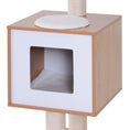 Load image into Gallery viewer, 47" Wood Cat Tree, Cat Condo Tower with Scratching Post, Toy Ball, Natural Wood
