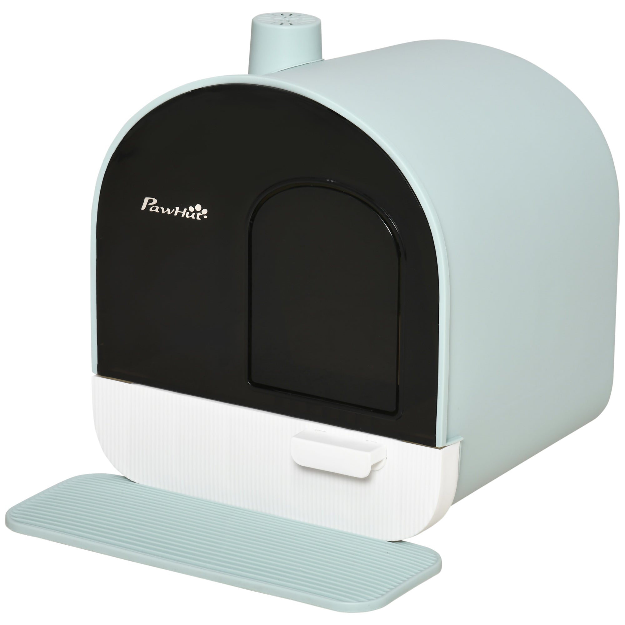 PawHut Cat Litter Box with Lid, Covered Litter Box for Indoor Cats with Tray, Scoop, Filter, 17" x 17" x 18.5" , Green
