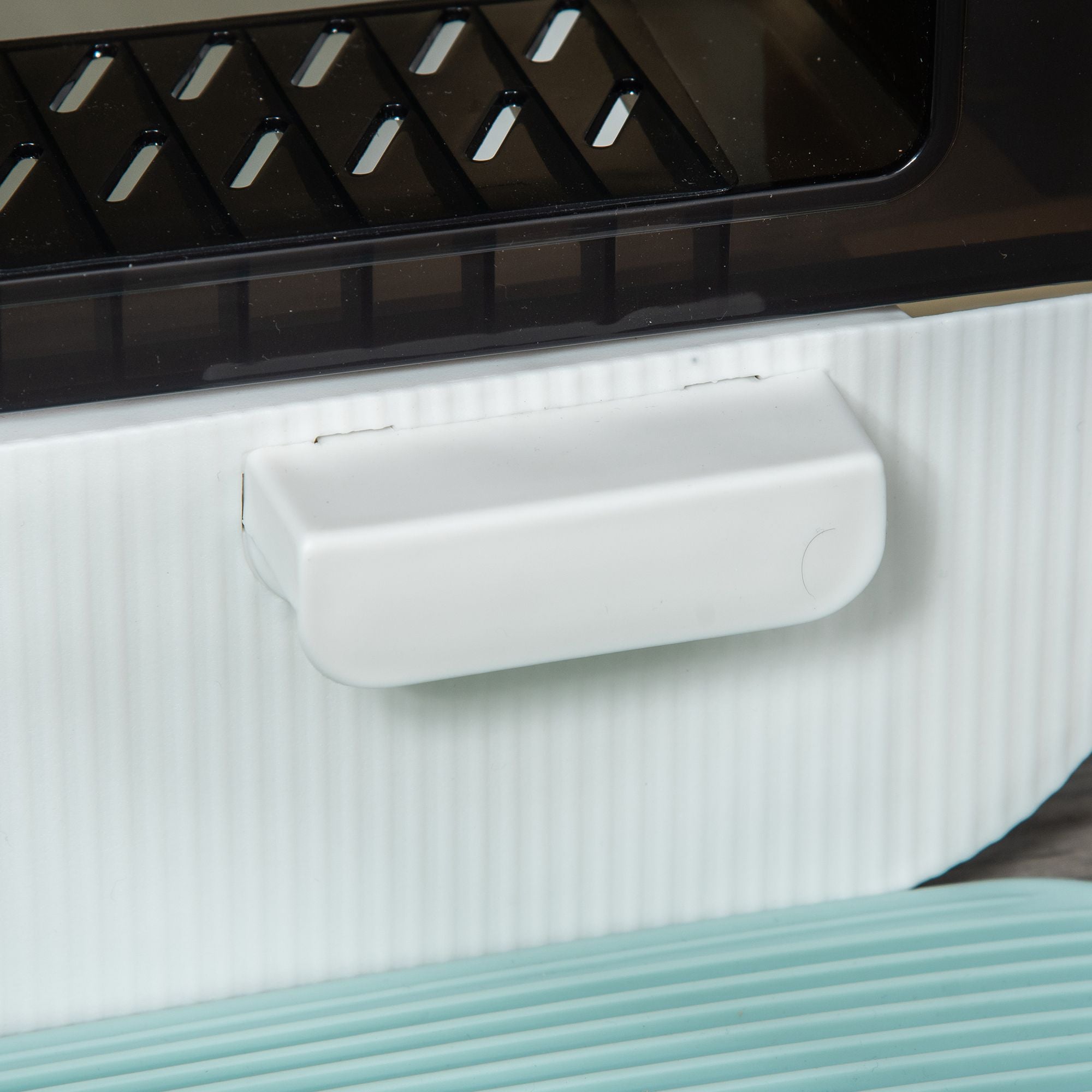 Cat Litter Box Kitten Litter Tray w/ Hood, Scoop, Filter, Flap Door, 43 x 44 x 47cm - Green