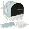Load image into Gallery viewer, Large Cat Litter Box with Lid, Enclosed Kitty Litter Box with Slide-out Tray, Scoop, Filter, Green
