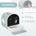 Load image into Gallery viewer, Large Cat Litter Box with Lid, Enclosed Kitty Litter Box with Slide-out Tray, Scoop, Filter, Green

