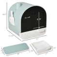 Load image into Gallery viewer, PawHut Cat Litter Box with Lid, Covered Litter Box for Indoor Cats with Tray, Scoop, Filter, 17" x 17" x 18.5" , Green
