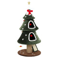 Load image into Gallery viewer, 52" Christmas Cat Tree, 2-Tier Cat Tower with Dual Condos, Scratching Posts, Sisal Ladder, Anti-Tip Rope, Hanging Balls, Kitten Furniture for Indoor Cats, Green
