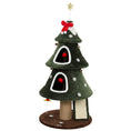 Load image into Gallery viewer, 52" Christmas Cat Tree, 2-Tier Cat Tower with Dual Condos, Scratching Posts, Sisal Ladder, Anti-Tip Rope, Hanging Balls, Kitten Furniture for Indoor Cats, Green
