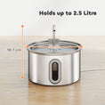 Load image into Gallery viewer, Cat Water Fountain for Drinking, 2.5L Cat Fountain Stainless Steel Automatic with Ultra-Silent Pump, Water-Level Window, 7 Filters

