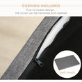 Load image into Gallery viewer, PawHut Modern Dog Couch Bed, Pet Sofa for Medium to Large Dogs or Cats, Elevated Pet Couch Sleeping Bed with Removable Seat Cushion, Dark Gray
