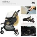 Load image into Gallery viewer, Dog Pram with Rain Cover Pet Stroller, Foldable Dog Pushchair for Small and Miniature Dogs, Cats - Khaki
