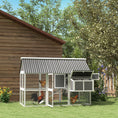 Load image into Gallery viewer, Chicken Coop with Run, Large Wooden Chicken House with 2 Nesting Boxes, 2 Roosting Bars, Ramp & Tray, Hen House Poultry Cage for 6-8 Chickens, 69" W x 84" x 59"
