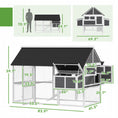 Load image into Gallery viewer, Chicken Coop with Run, Large Wooden Chicken House with 2 Nesting Boxes, 2 Roosting Bars, Ramp & Tray, Hen House Poultry Cage for 6-8 Chickens, 69" W x 84" x 59"

