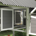 Load image into Gallery viewer, Chicken Coop with Run, Large Wooden Chicken House with 2 Nesting Boxes, 2 Roosting Bars, Ramp & Tray, Hen House Poultry Cage for 6-8 Chickens, 69" W x 84" x 59"
