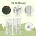 Load image into Gallery viewer, Large Outdoor Catio Enclosure, Weatherproof Cat House with Asphalt Roof,  Wooden Cat Patio Cage with 6 Balanced Platforms, 71" x 39" x 71", White
