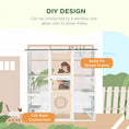 Load image into Gallery viewer, Large Outdoor Catio Enclosure, Weatherproof Cat House with Asphalt Roof,  Wooden Cat Patio Cage with 6 Balanced Platforms, 71" x 39" x 71", White
