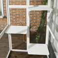 Load image into Gallery viewer, Large Outdoor Catio Enclosure, Weatherproof Cat House with Asphalt Roof,  Wooden Cat Patio Cage with 6 Balanced Platforms, 71" x 39" x 71", White
