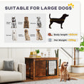 Load image into Gallery viewer, Dog Crate Furniture, Dog Cage End Table with Openable Top, Two Lockable Doors, for Large Pets, 98 x 60 x 65.5cm, Rustic Brown
