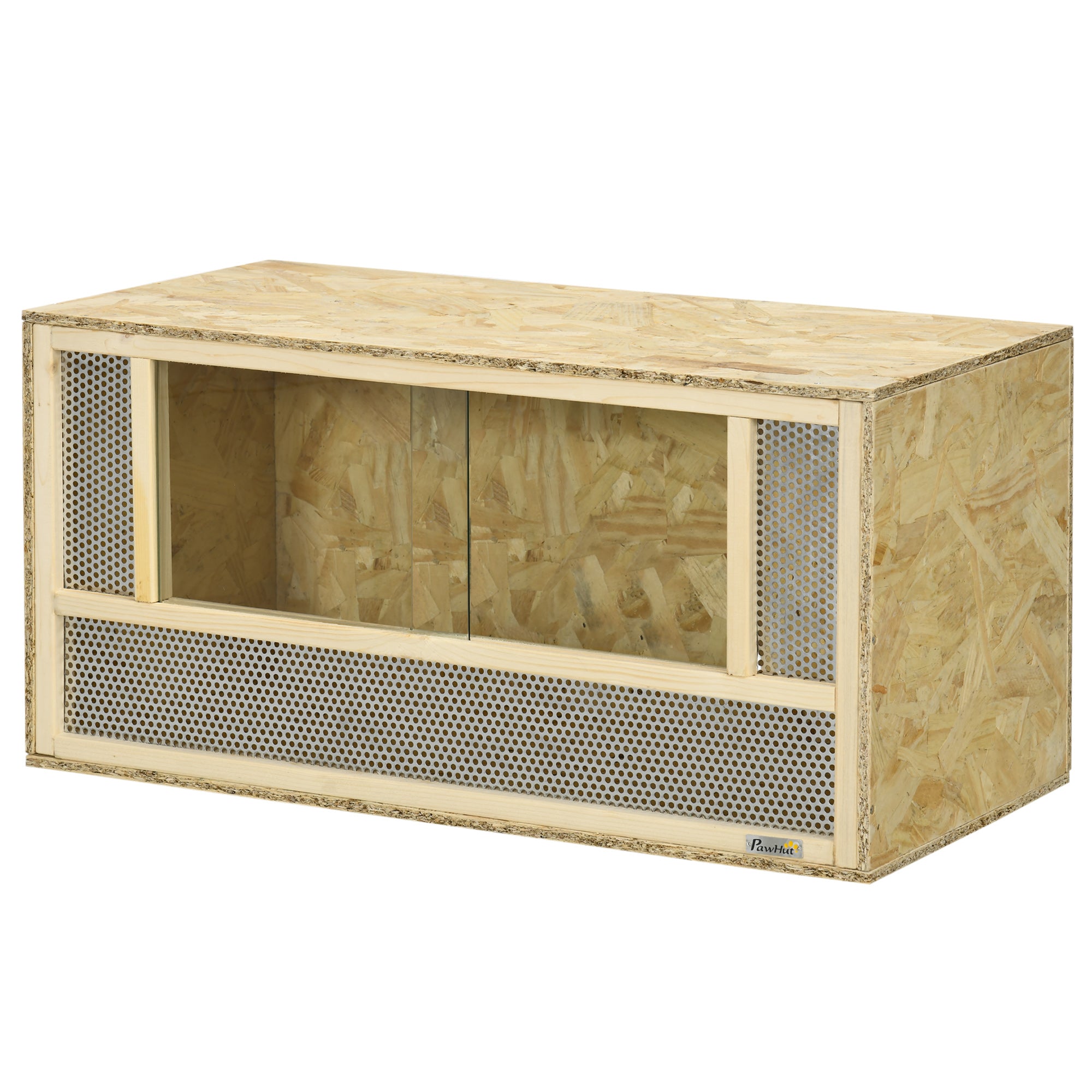 34 Gallon Reptile Terrarium, 31.5" x 16" x 16" Reptile Tank with Sliding Door,  Jumping Spider Enclosure for Chameleon, Lizard, Snake, Frog, Turtle