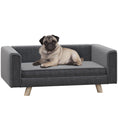 Load image into Gallery viewer, Dog Sofa Bed, Elevated Dog Couch for Medium and Small Dogs, with Soft Cushion, Removable and Washable Cover, Grey
