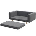 Load image into Gallery viewer, Dog Sofa Bed, Elevated Dog Couch for Medium and Small Dogs, with Soft Cushion, Removable and Washable Cover, Grey
