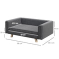 Load image into Gallery viewer, Dog Sofa Bed, Elevated Dog Couch for Medium and Small Dogs, with Soft Cushion, Removable and Washable Cover, Grey
