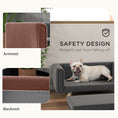 Load image into Gallery viewer, Dog Sofa Bed, Elevated Dog Couch for Medium and Small Dogs, with Soft Cushion, Removable and Washable Cover, Grey
