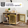Load image into Gallery viewer, Dog Crate Furniture, Dog Cage End Table with Sliding Door, Pet Kennel for Medium Breeds, 80 x 58.5 x 63cm, Walnut Brown
