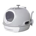 Load image into Gallery viewer, PawHut Covered Cat Litter Box, Kitty Litter Box with a Lid, Scoop Enclosed Drawer & Skylight for Cats, Easy to Clean, Gray
