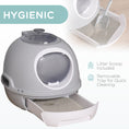 Load image into Gallery viewer, PawHut Covered Cat Litter Box, Kitty Litter Box with a Lid, Scoop Enclosed Drawer & Skylight for Cats, Easy to Clean, Gray
