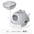 Load image into Gallery viewer, PawHut Covered Cat Litter Box, Kitty Litter Box with a Lid, Scoop Enclosed Drawer & Skylight for Cats, Easy to Clean, Gray
