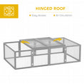Load image into Gallery viewer, Rabbit Run Wooden Rabbit Hutch Cage 6ft with Wire Mesh, Openable Roof, Play Space for Outdoor, 181 x 100 x 48 cm, Grey
