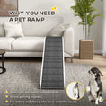Load image into Gallery viewer, Dog Ramp for Bed, Pet Ramp for Dogs with Non-Slip Carpet and Top Platform, White & Grey
