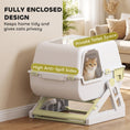 Load image into Gallery viewer, Cat Litter Box with Lid, Enclosed Cat Litter Box with Deodorization Bag & Drawer Pan, High Sides & Flip-to-Clean, Multi-Entry Design, Odor Control, Yellow
