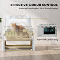 Load image into Gallery viewer, Cat Litter Box with Lid, Enclosed Cat Litter Box with Deodorization Bag & Drawer Pan, High Sides & Flip-to-Clean, Multi-Entry Design, Odor Control, Yellow
