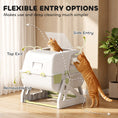 Load image into Gallery viewer, Cat Litter Box with Lid, Enclosed Cat Litter Box with Deodorization Bag & Drawer Pan, High Sides & Flip-to-Clean, Multi-Entry Design, Odor Control, Yellow

