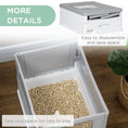 Load image into Gallery viewer, PawHut Fully Enclosed Cat Litter Box with Scoop, Hooded Cat Litter House with Drawer Type Tray, Foldable Smell Proof Cat Potty with Front Entry, Top Exit, Portable Pet Toilet with Large Space, Gray
