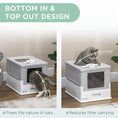 Load image into Gallery viewer, PawHut Fully Enclosed Cat Litter Box with Scoop, Hooded Cat Litter House with Drawer Type Tray, Foldable Smell Proof Cat Potty with Front Entry, Top Exit, Portable Pet Toilet with Large Space, Gray
