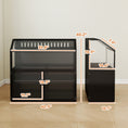 Load image into Gallery viewer, Hamster Cage with Storage Cabinet, Small Animal Cage with Easy View Acrylic Panels and Openable Top, Large Guinea Pig Habitat for Rat, Hedgehog, Gerbil, 41" x 16" x 40" H, Black
