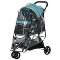 Load image into Gallery viewer, Dog Pram with Rain Cover Pet Stroller, Foldable Dog Pushchair for Small and Miniature Dogs, Cats - Dark Green
