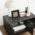 Load image into Gallery viewer, Cat Litter Box Enclosure, Hidden Litter Box Furniture, Cat House End Table Washroom with Scratching Pad, for Indoor Cats Kittens, Black
