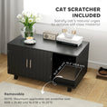Load image into Gallery viewer, Cat Litter Box Enclosure, Hidden Litter Box Furniture, Cat House End Table Washroom with Scratching Pad, for Indoor Cats Kittens, Black
