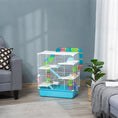 Load image into Gallery viewer, Hamster Cage, Large Small Animal House, 5-Level Guinea Pig Cage Gerbil Haven, Tunnel Tube System, with Water Bottle, Exercise Wheel, Food Dish, Ramps, Light Blue
