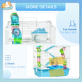 Load image into Gallery viewer, Hamster Cage, Large Small Animal House, 5-Level Guinea Pig Cage Gerbil Haven, Tunnel Tube System, with Water Bottle, Exercise Wheel, Food Dish, Ramps, Light Blue
