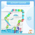 Load image into Gallery viewer, Hamster Cage, Large Small Animal House, 5-Level Guinea Pig Cage Gerbil Haven, Tunnel Tube System, with Water Bottle, Exercise Wheel, Food Dish, Ramps, Light Blue
